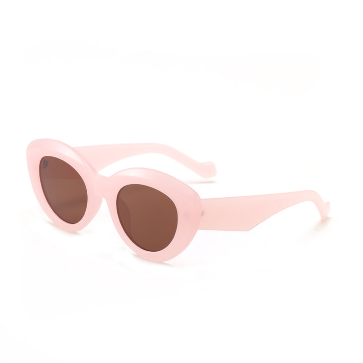 Women's Cat-Eye Sunglasses with Fashionable Plastic Frame Bowlift