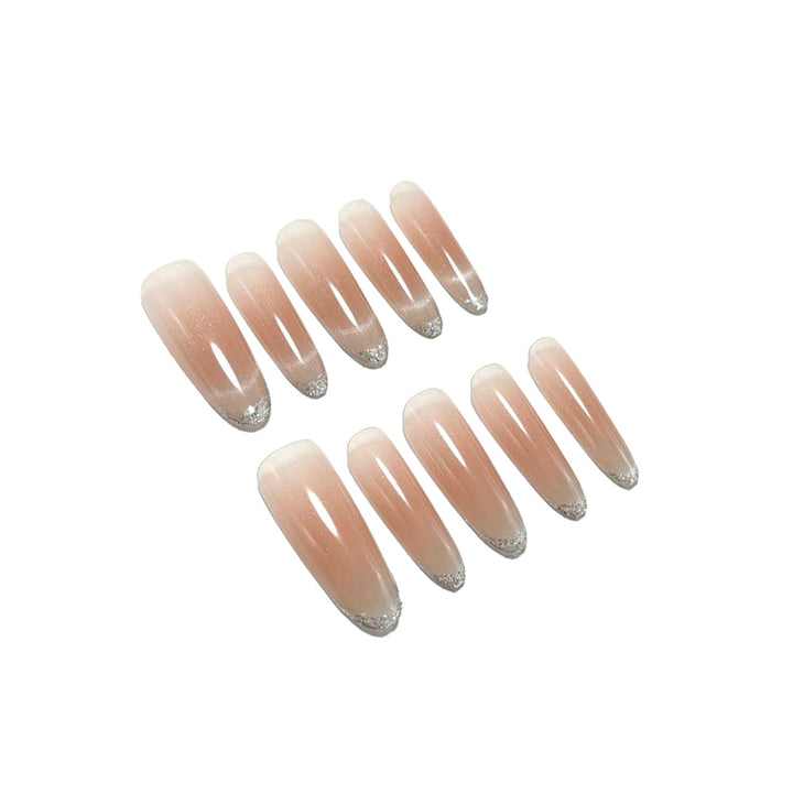Artificial nails in elegant French manicure design Bowlift