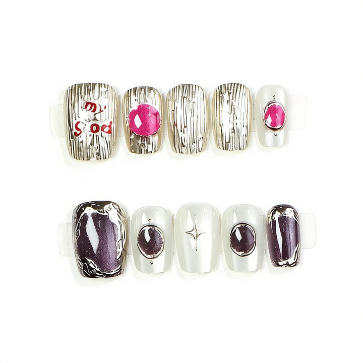 Glamorous Decorative Press-On Nails Bowlift