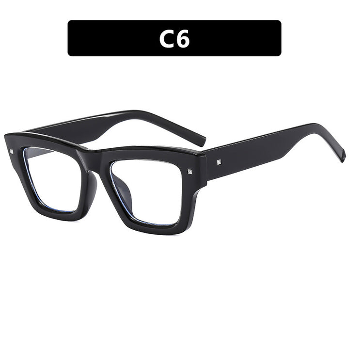 Ladies fashionable rectangular glasses with multifaceted design Bowlift