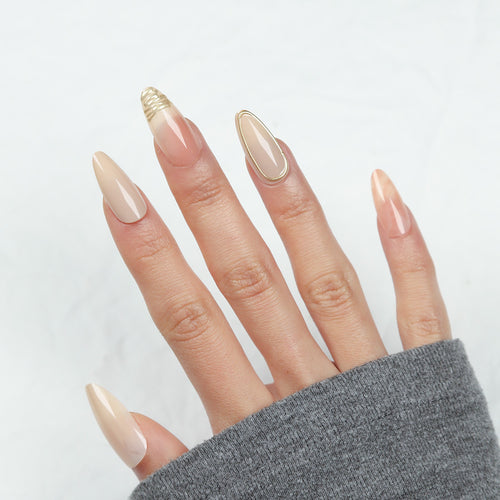 Elegant Stiletto Press-On Nail Art Set Bowlift