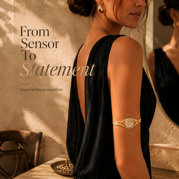 Golden Hollow Open Bracelet for Women