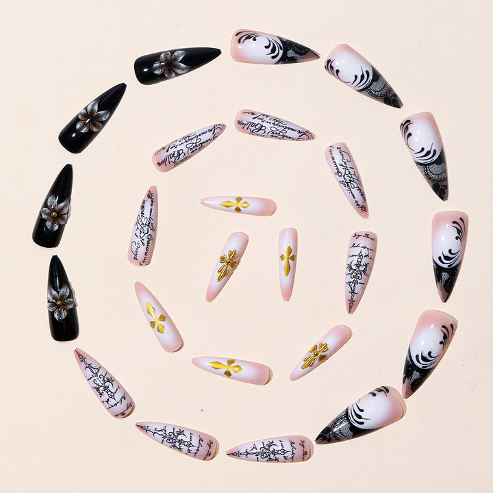Premium Stiletto Nail Art Extensions Bowlift