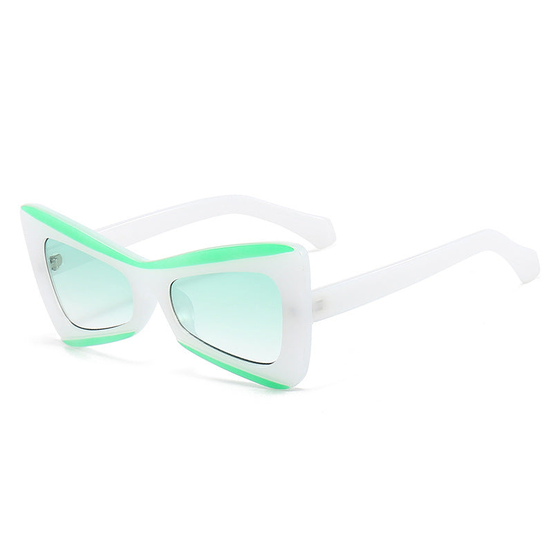Women's Fashion Cat-Eye Sunglasses with Wide Frame Bowlift