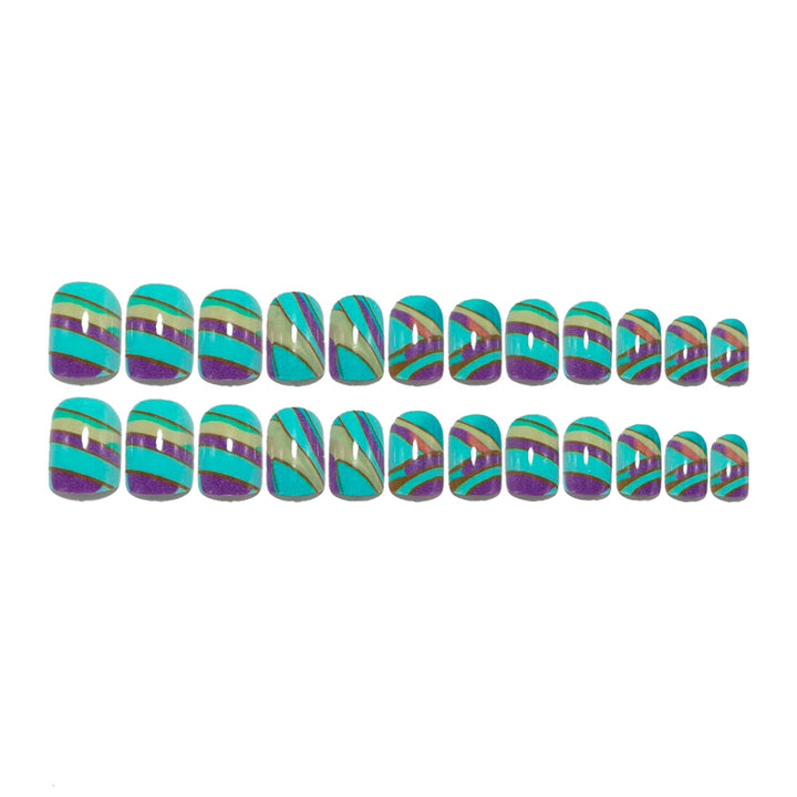 Creative artificial nails with modern geometric patterns Bowlift