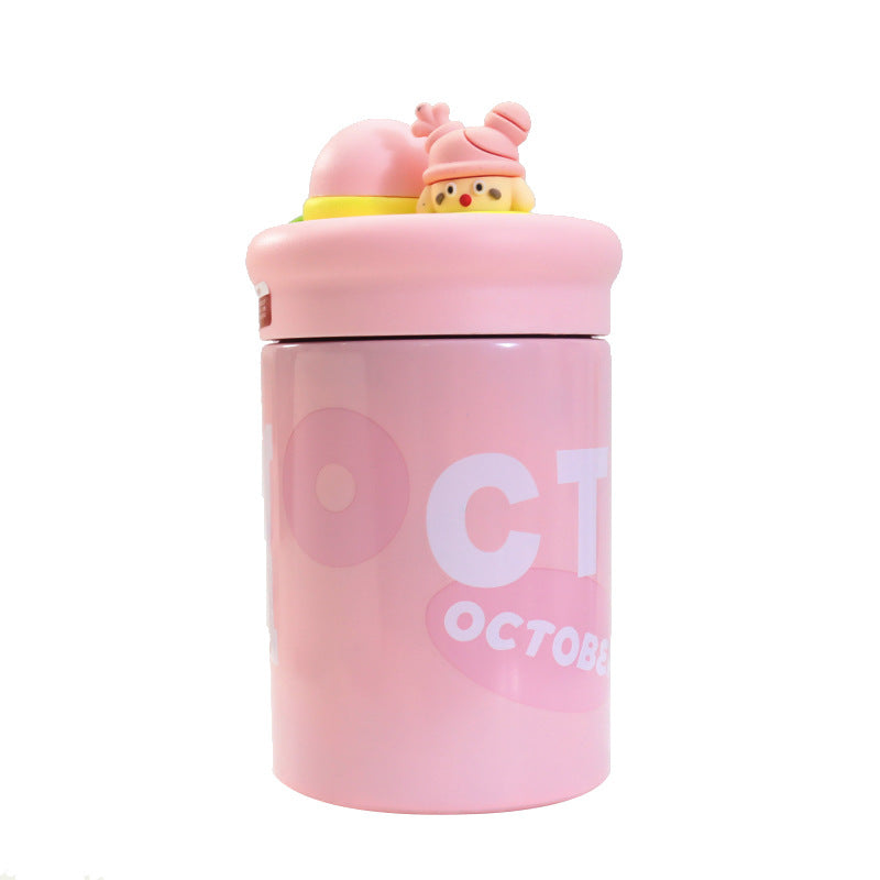 Women's creative drinking bottle with playful lid Bowlift