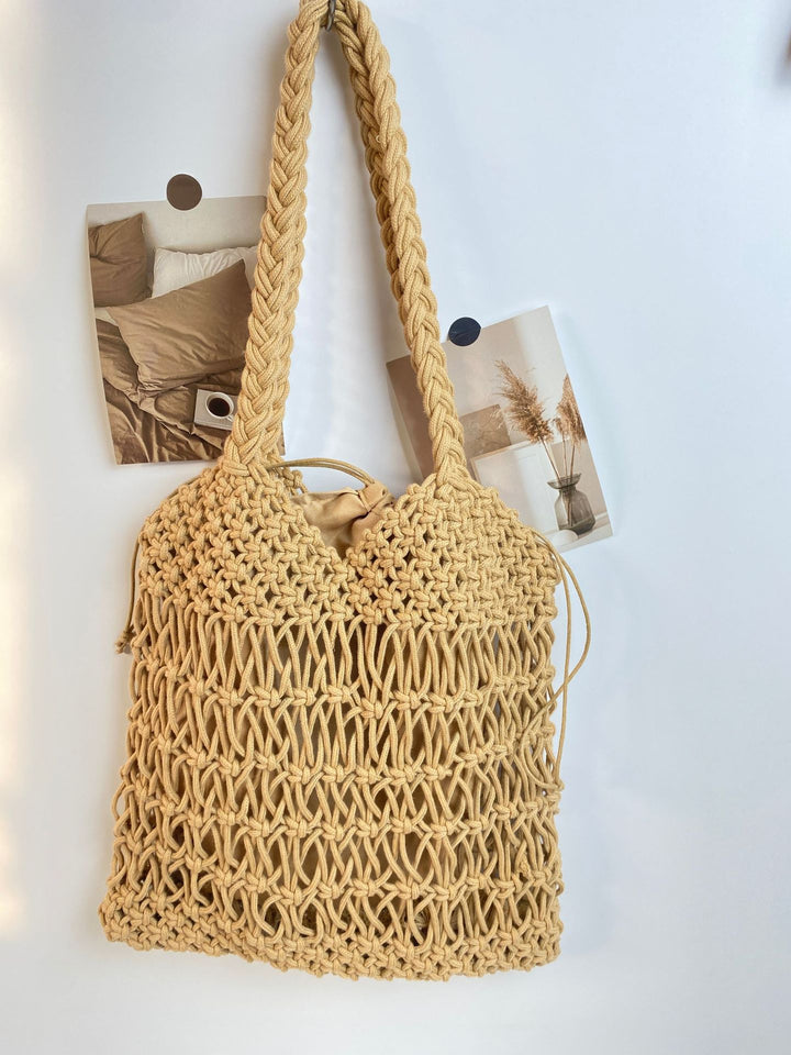 Hand-knotted shopping and beach bag Bowlift
