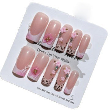 Floral Decorative Press-On Nail Tips Bowlift