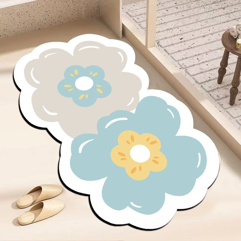 Floral Shaped Bath Mat