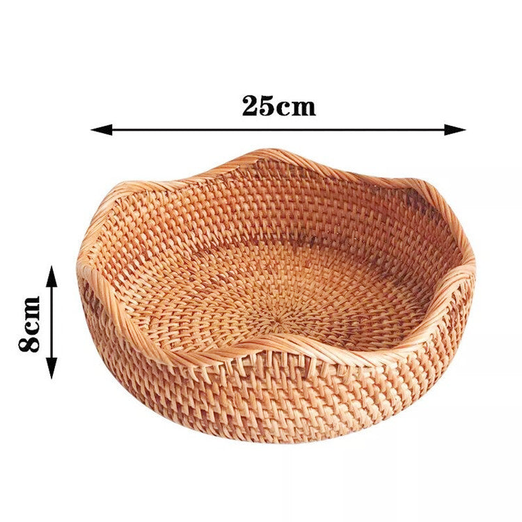 Handcrafted Round Woven Storage Basket Bowlift