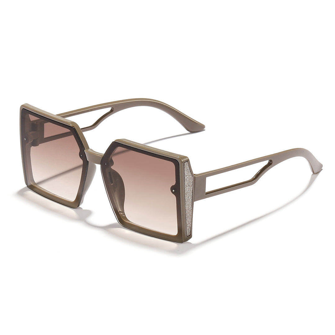 Women's sunglasses with unique square frame and sparkling accent Bowlift