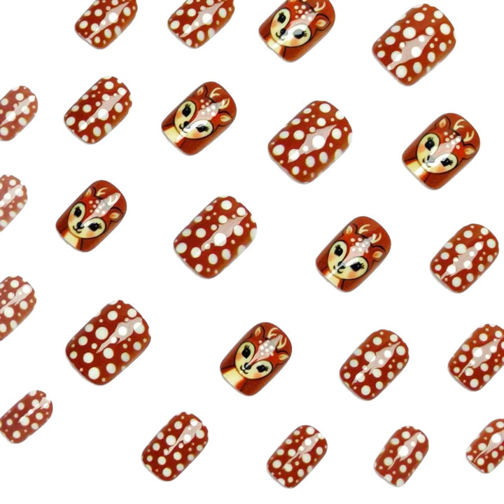 Artistic 3D Reindeer-Themed Nail Art Bowlift
