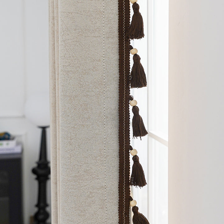 Decorative curtain with tassel trim Bowlift