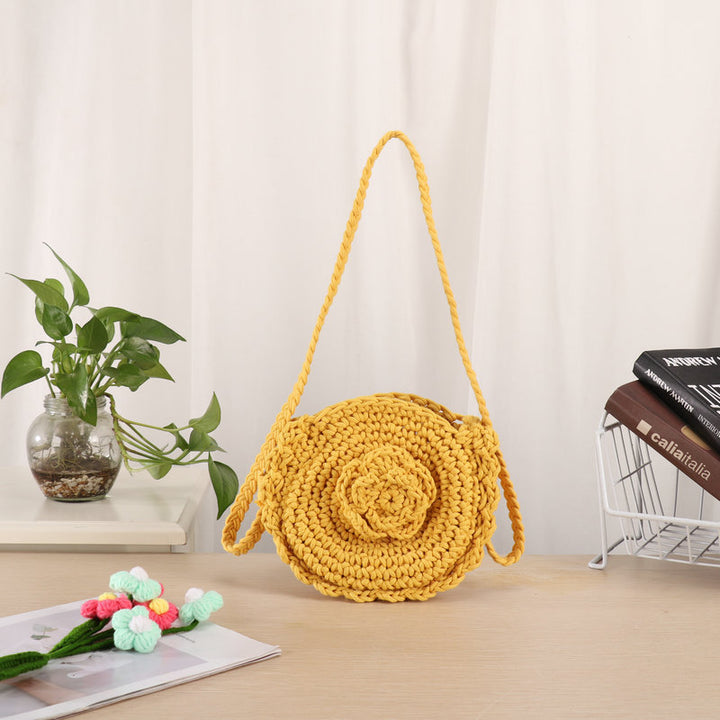 Handmade Crossbody Bag In Unique Floral Pattern Bowlift