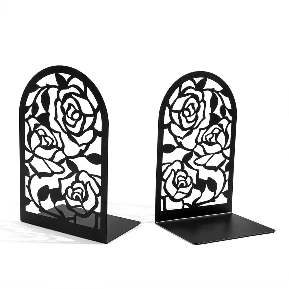 Floral-Themed Decorative Bookends