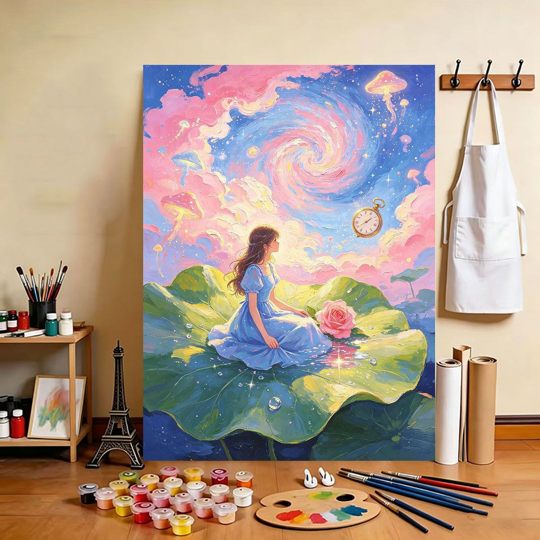 Dreamy Celestial Painting Canvas Art Bowlift