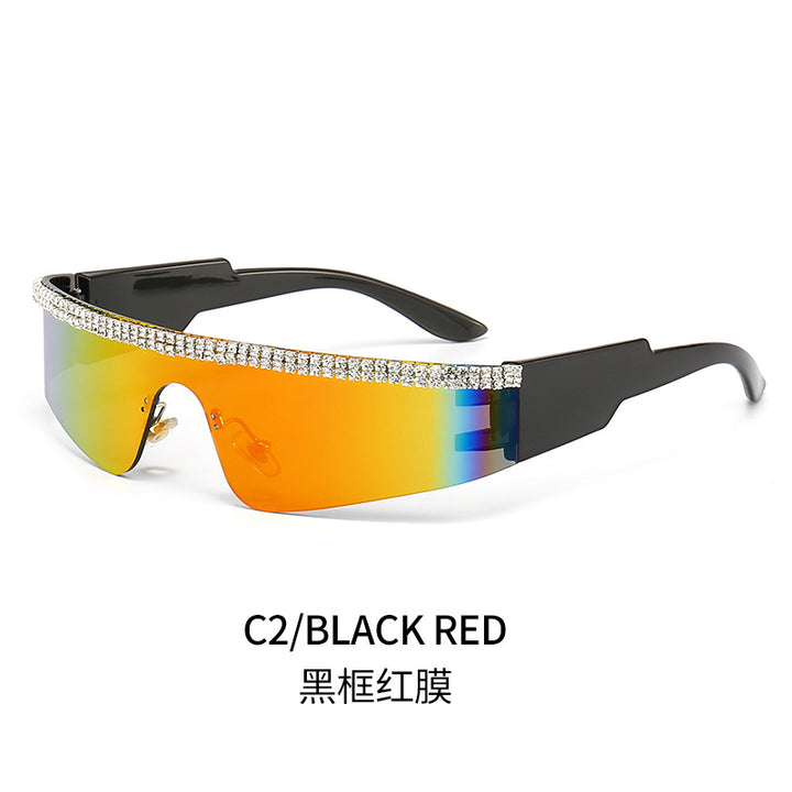 Women's Fashion Glamour Sunglasses with Rhinestone-Embellished Frame Bowlift