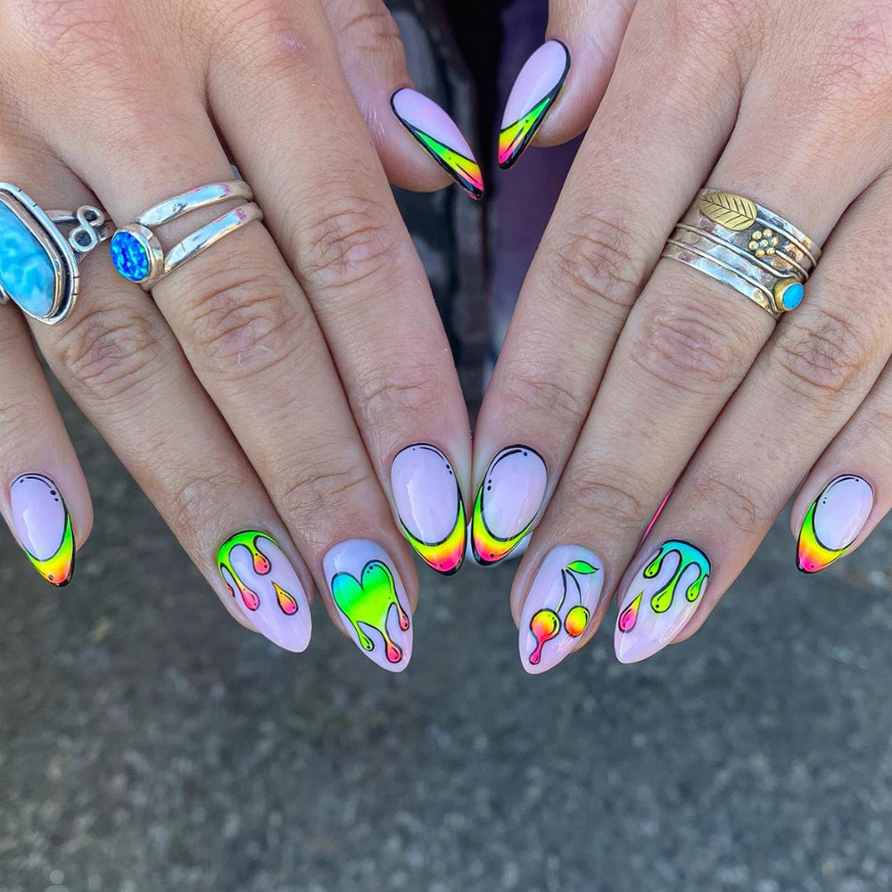 Artistic Abstract Nail Art Bowlift