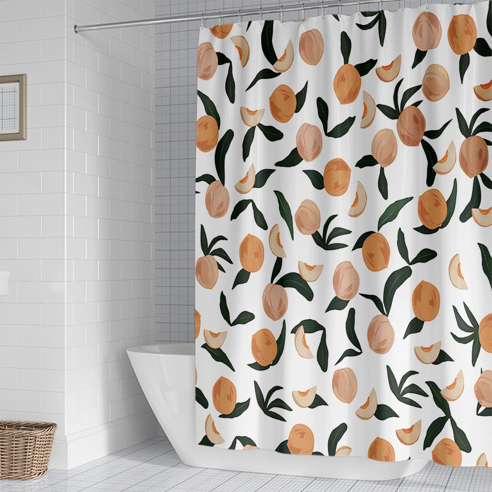 Colorful Citrus Print Shower Curtain Bowlift