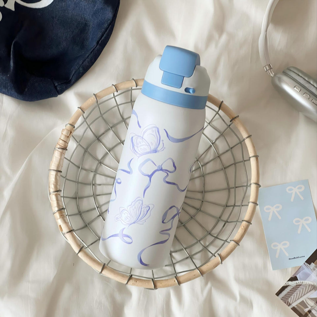 Ladies Insulated Water Bottle with Floral Design Bowlift