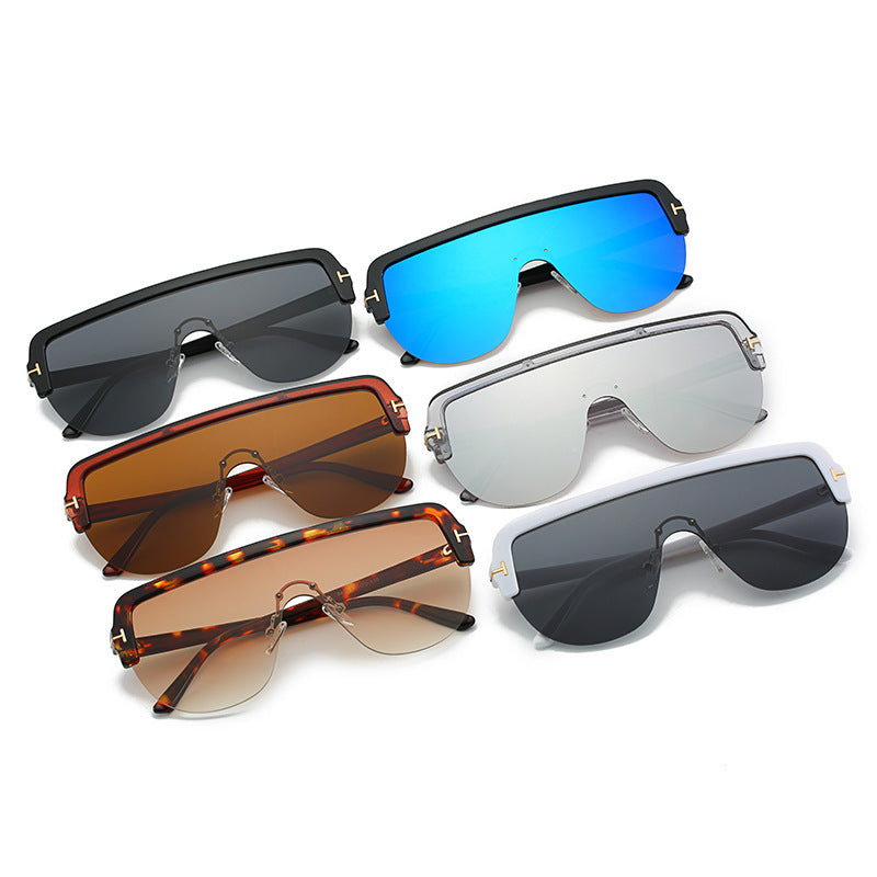 Contemporary Full-Frame Shield Sunglasses Bowlift