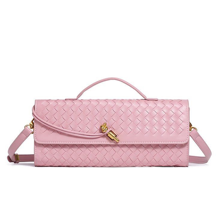 Woven Leather Clutch Bowlift