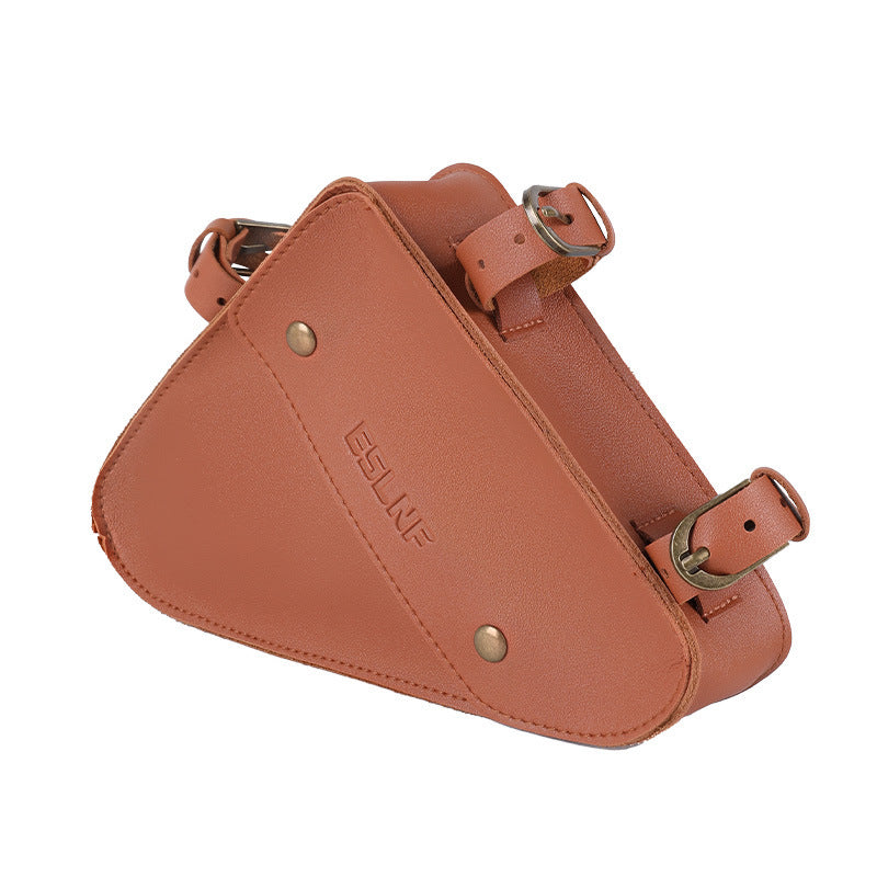 Vintage Leather Tool Roll Bike Handlebar Bag Bowlift