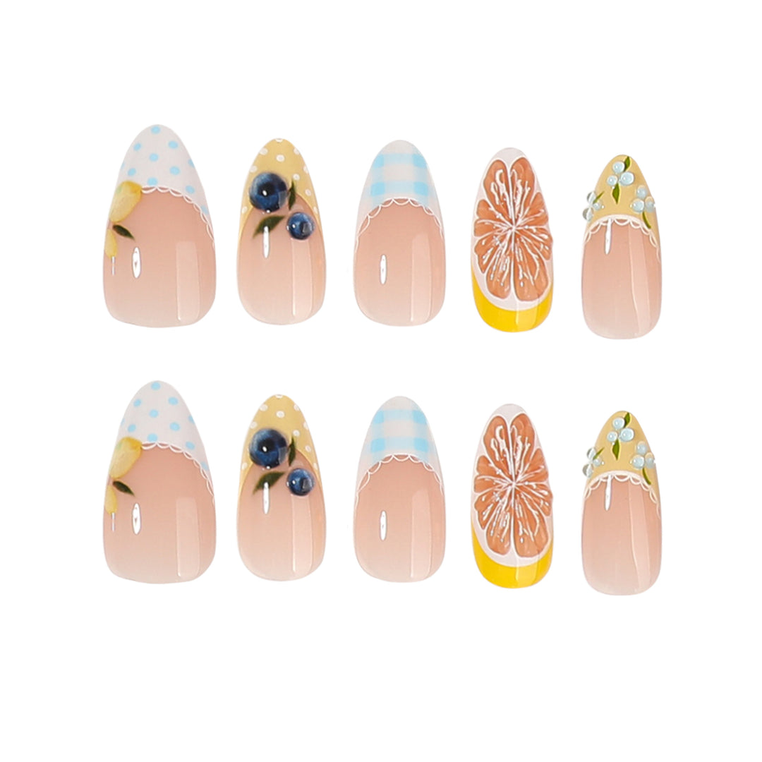 Artistic Nail Extensions with Creative Floral Design Bowlift