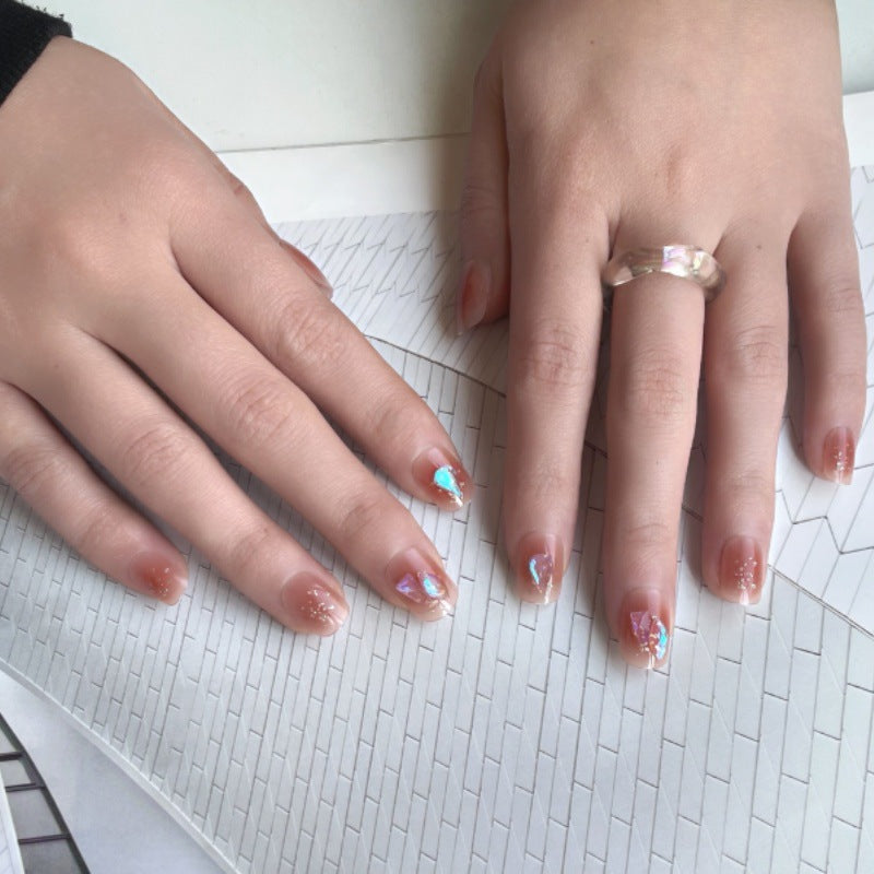 Artistic Nail Design Press-On Set with Crystal Accents Bowlift