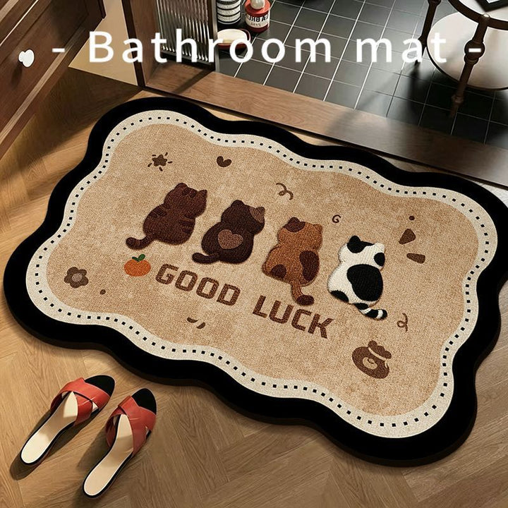 Playful Cartoon Bath Mat Bowlift