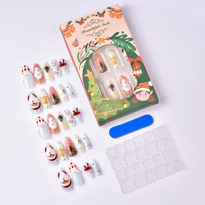 Festive artificial nails with Christmas designs Bowlift