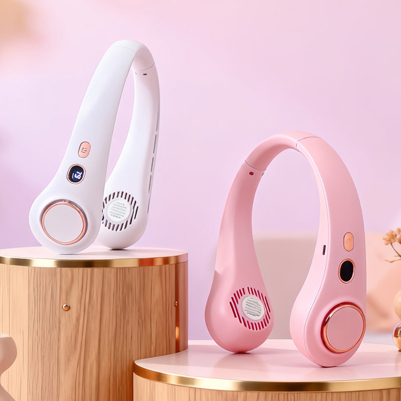 Women Wearable Neck Fan with Innovative Design Bowlift