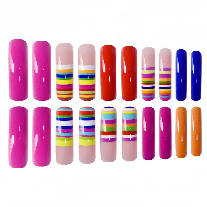 Creative Multi-Color Nail Art Extensions Bowlift