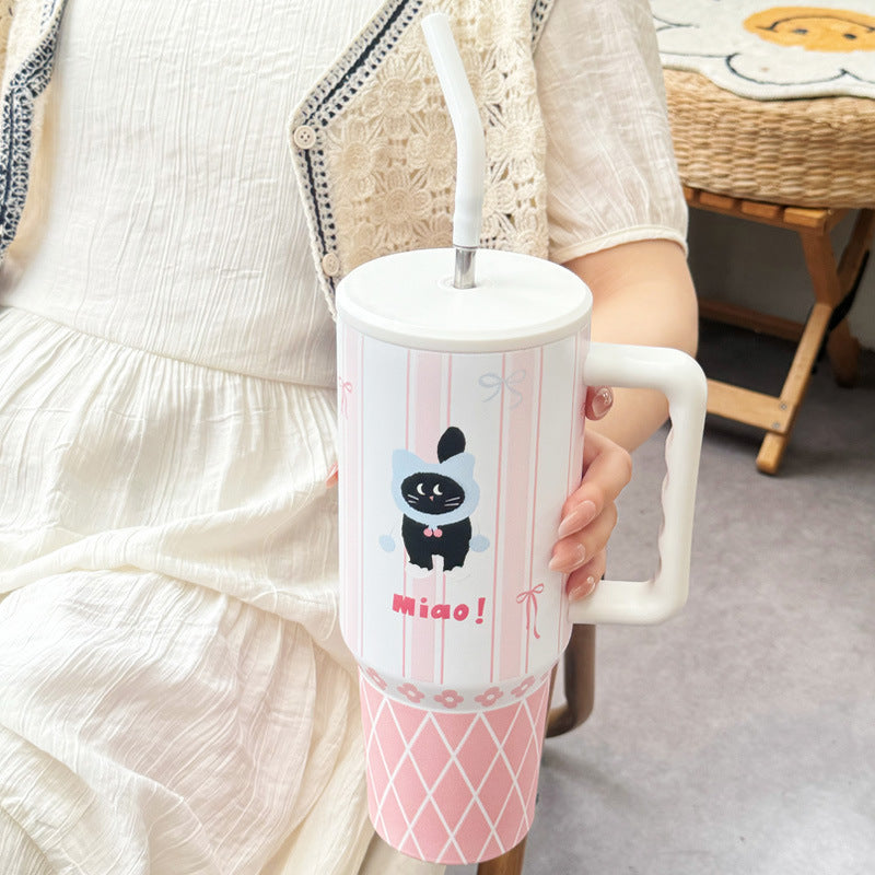 Women's thermos cup with cheerful vegetable design Bowlift