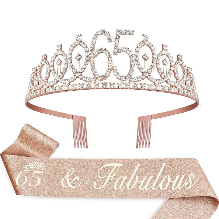 Ladies Crystal Princess Crown with 30 & Fabulous lettering Bowlift