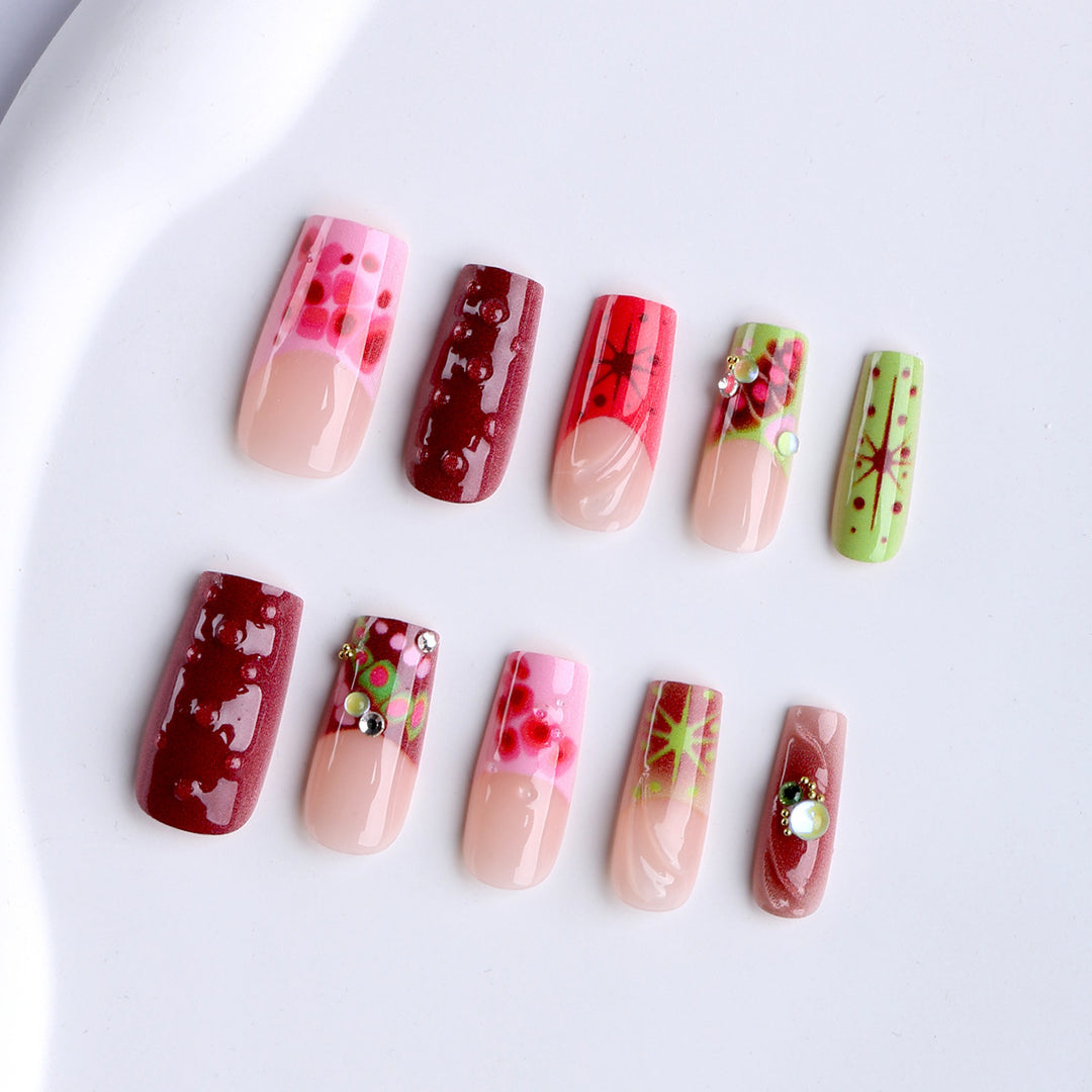 Artistic Decorative Press-On Nail Tips Bowlift