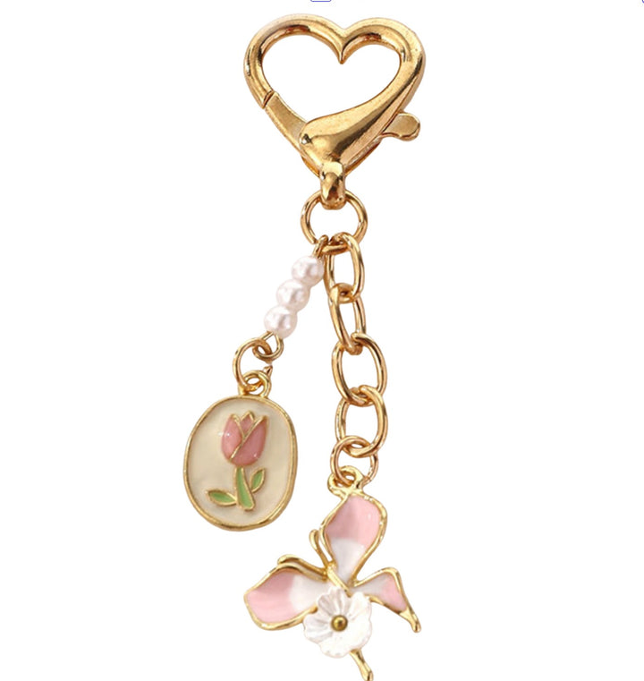 Playful keychain in rose design Bowlift