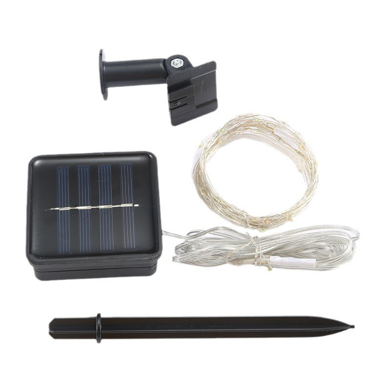 Outdoor Solar Copper Wire Fairy String Lights With Rechargeable Battery Box And Ground Stake Bowlift