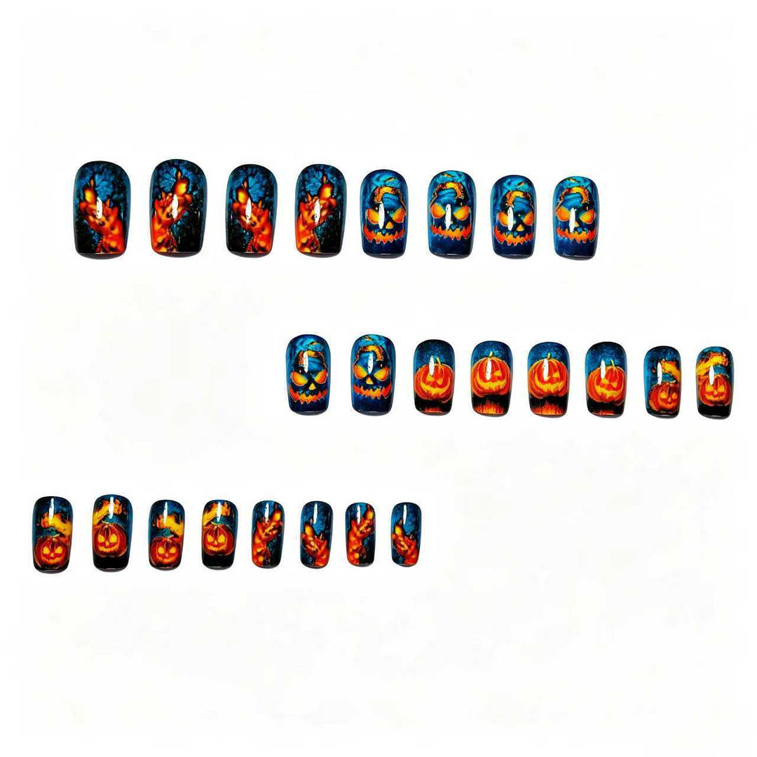 Halloween-Themed 3D Pumpkin Nail Art Bowlift