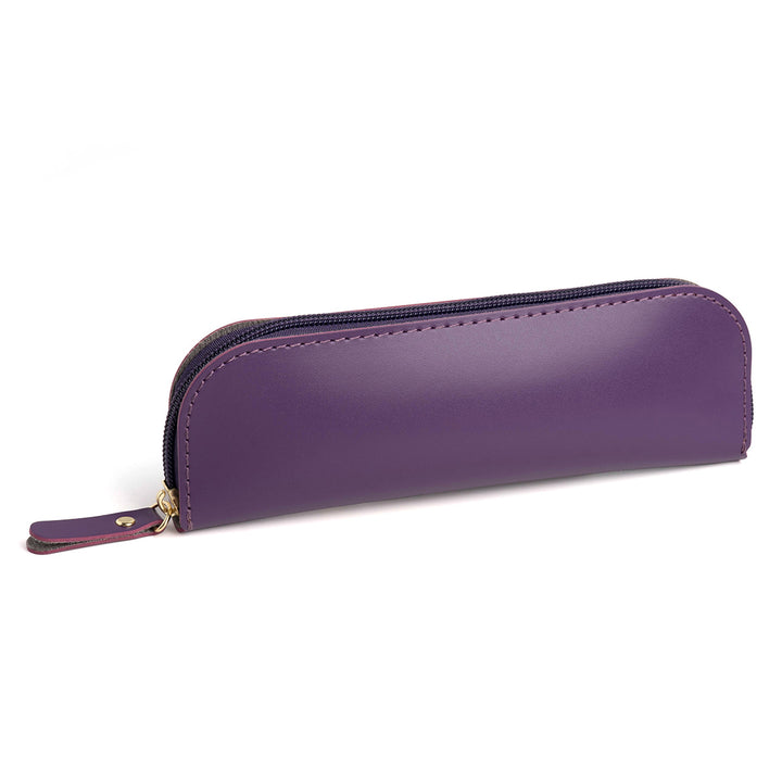 Zippered Leather Pencil Case Bowlift