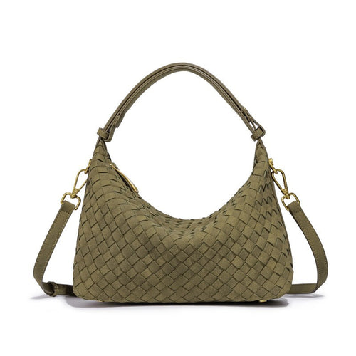 Woven Suede Hobo Bag Bowlift