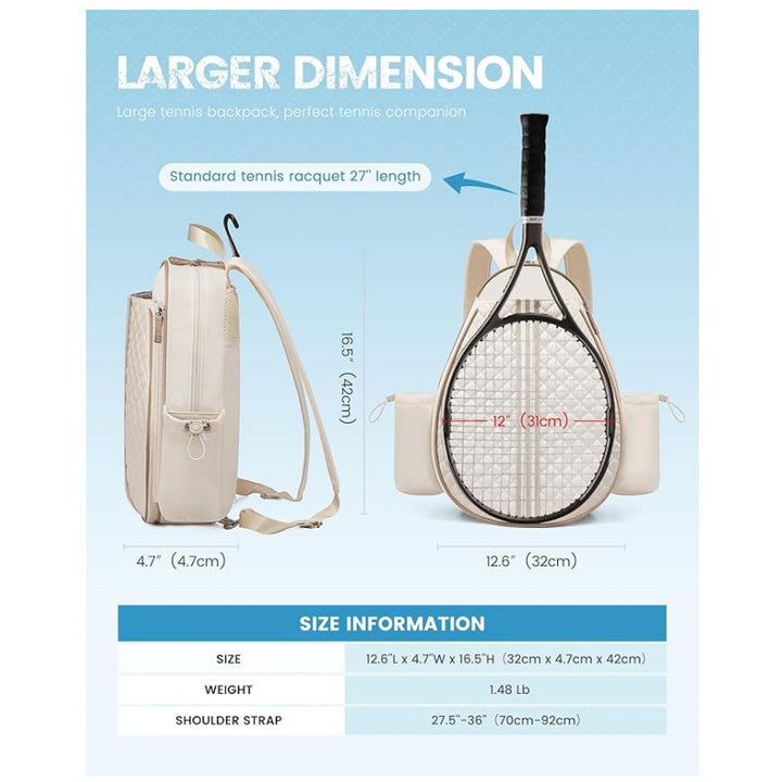 Tennis Racket Carry Backpack Bowlift
