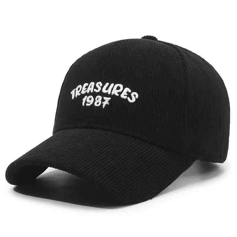 Women's Corduroy Embroidered Baseball Cap Bowlift