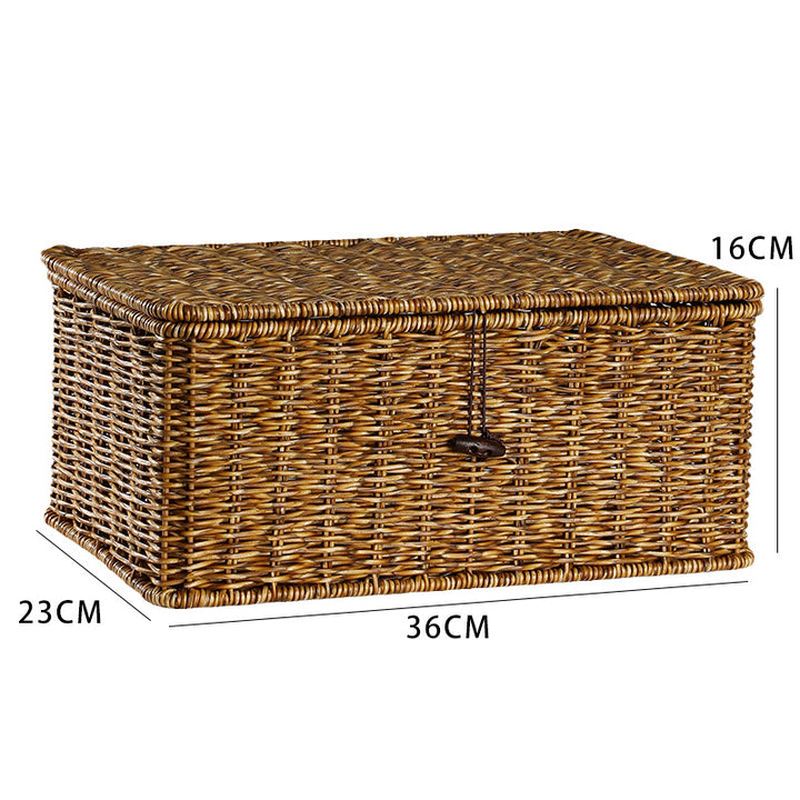 Women Large Storage Basket with Lid Bowlift