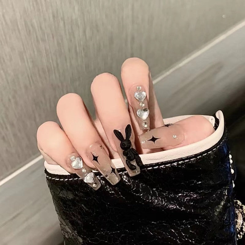 Artificial Art Nails with Moon and Star Design Bowlift