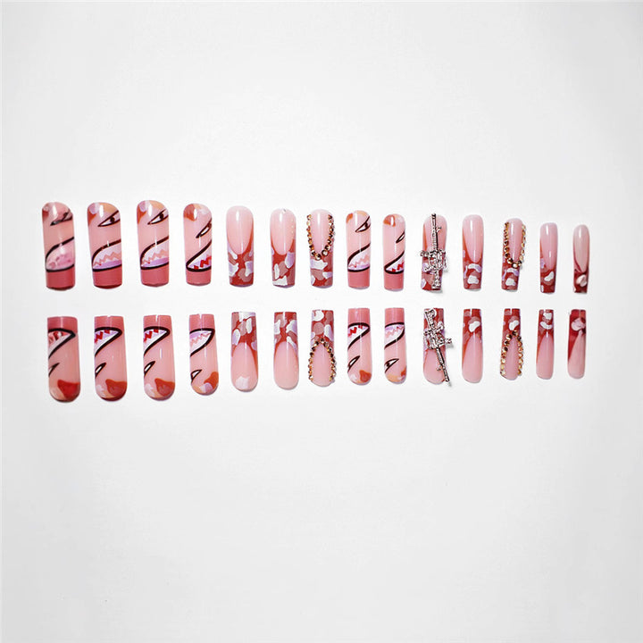 Artistic Decorative Press-On Nail Extensions Bowlift