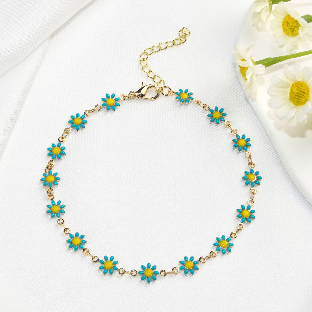 Colorful Floral Chain Bracelet Bowlift