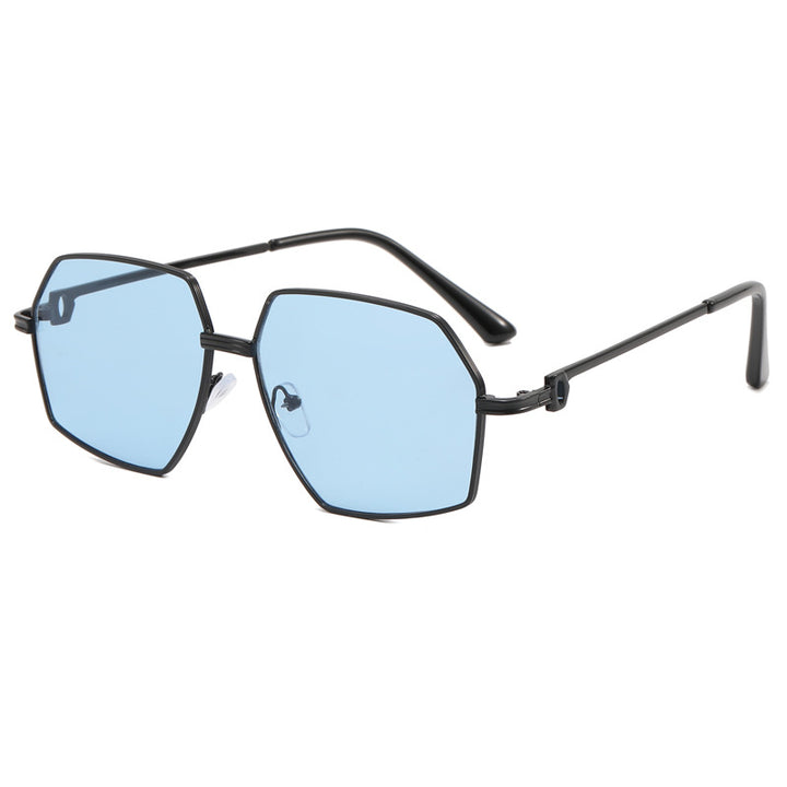 Ladies Stylish geometric sunglasses with elegant metal frame Bowlift