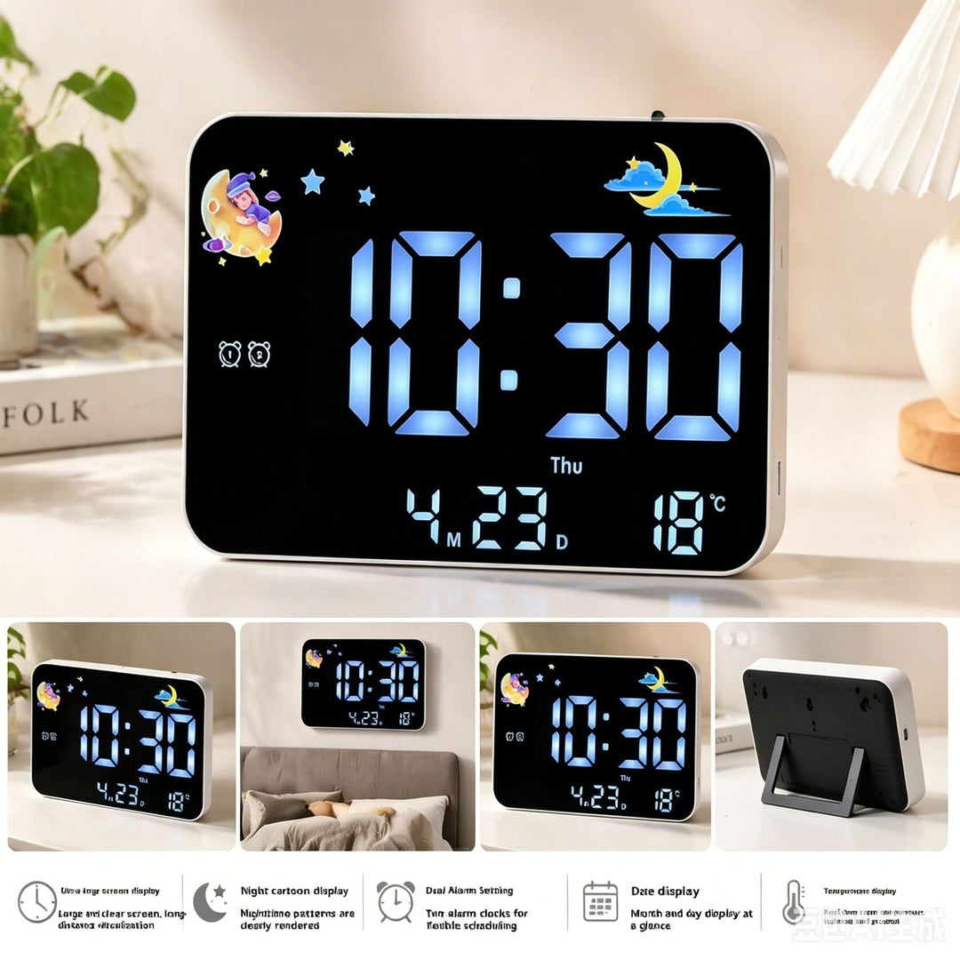 Digital alarm clock with projection and temperature display Bowlift