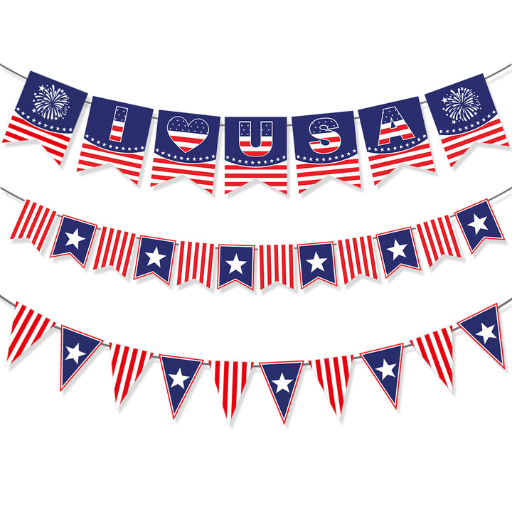 Unisex decorative garland with star motif and sturdy cardboard Bowlift